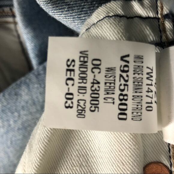 Lucky Brand Sienna Boyfriend Jeans Size 4/27 | Embroidered Raw Hem Denim - Picture 13 of 16